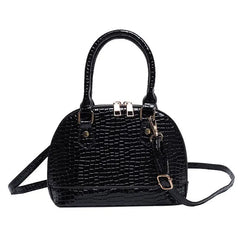 Glossy Stone Pattern Hard Shell Bags Women's Top Handle Crossbody Shoulder Bags