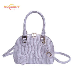 Glossy Stone Pattern Hard Shell Bags Women's Top Handle Crossbody Shoulder Bags