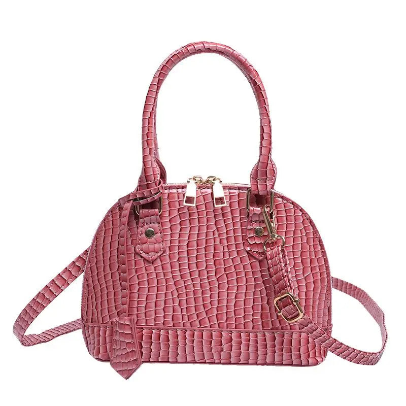 Glossy Stone Pattern Hard Shell Bags Women's Top Handle Crossbody Shoulder Bags