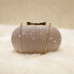 Golden Evening Clutch Women Bags Wedding Female Girl Chain Handbags