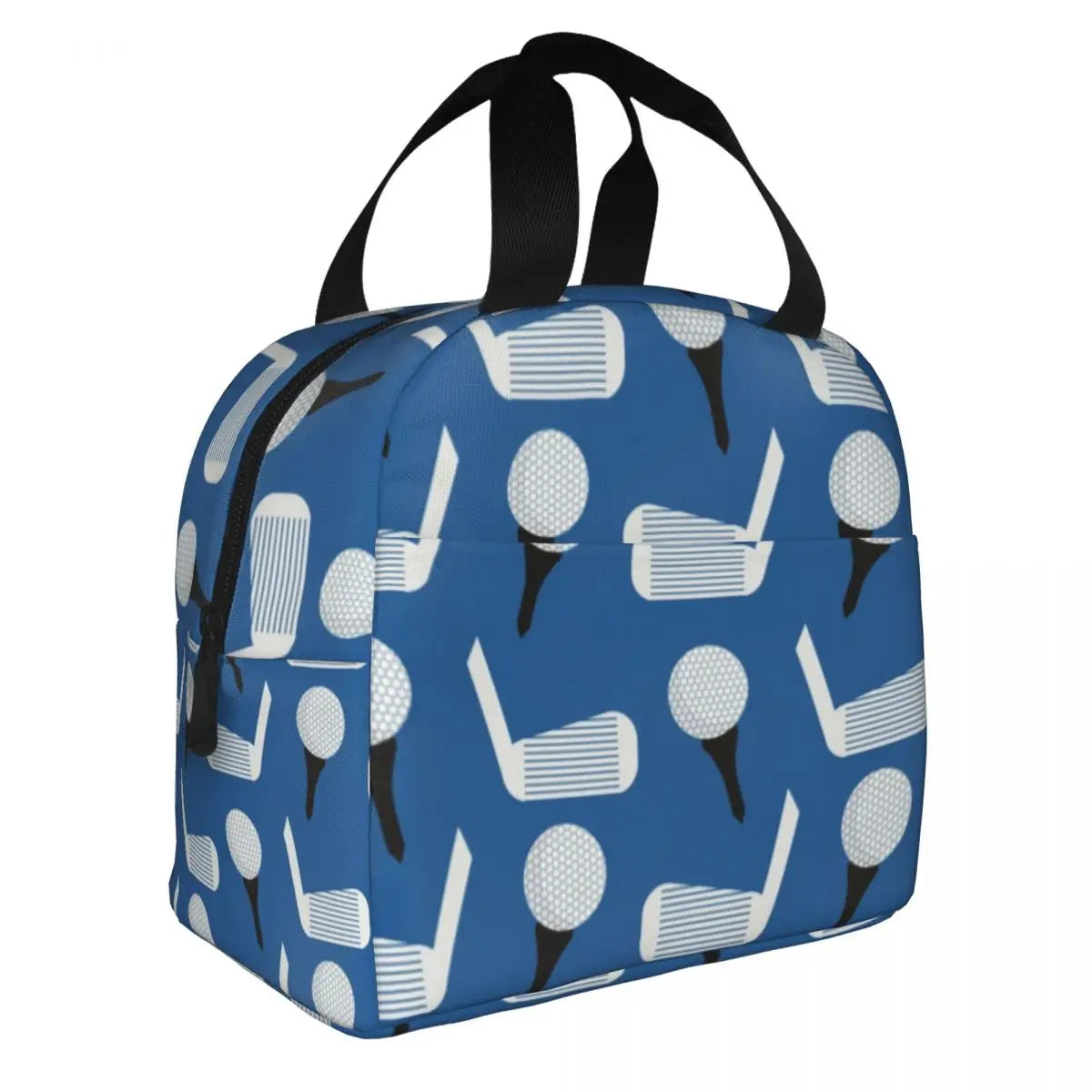 Golf Pattern Insulated Lunch Bag for Women Waterproof Sports Thermal Cooler Tote