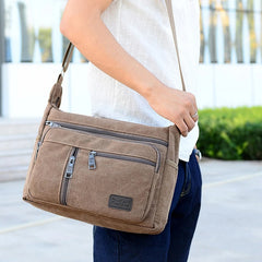 Canvas Casual Shoulder Crossbody Outdoor Bag Mens Travel School