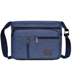 Canvas Casual Shoulder Crossbody Outdoor Bag Mens Travel School Retro Zipper Sho