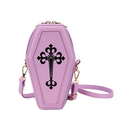 Gothic Coffin Cross Women Shoulder Bag
