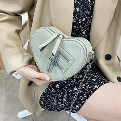 Gothic Heart Blade Zipper Crossbody Bag Women Girl Shoulder Purse Handbag