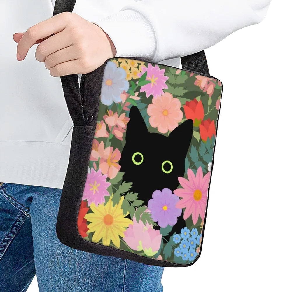 Gothic Moon Phase Prints Crossbody Bag for Women
