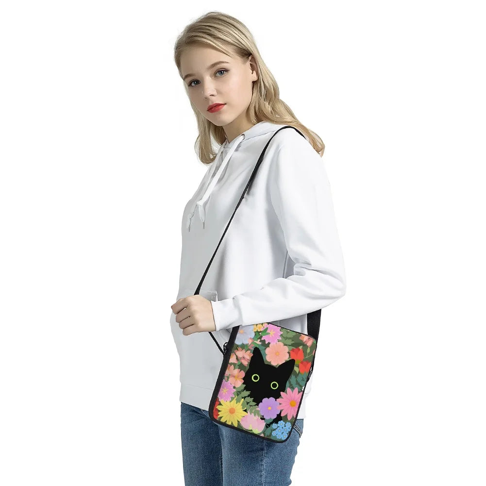 Gothic Moon Phase Prints Crossbody Bag for Women