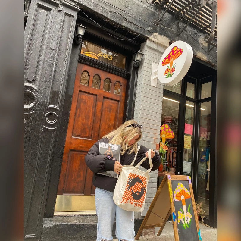 Gothic Shopper Bag Harajuku Women Bags Sweet Shoulder Bag Cartoon Print Handbag