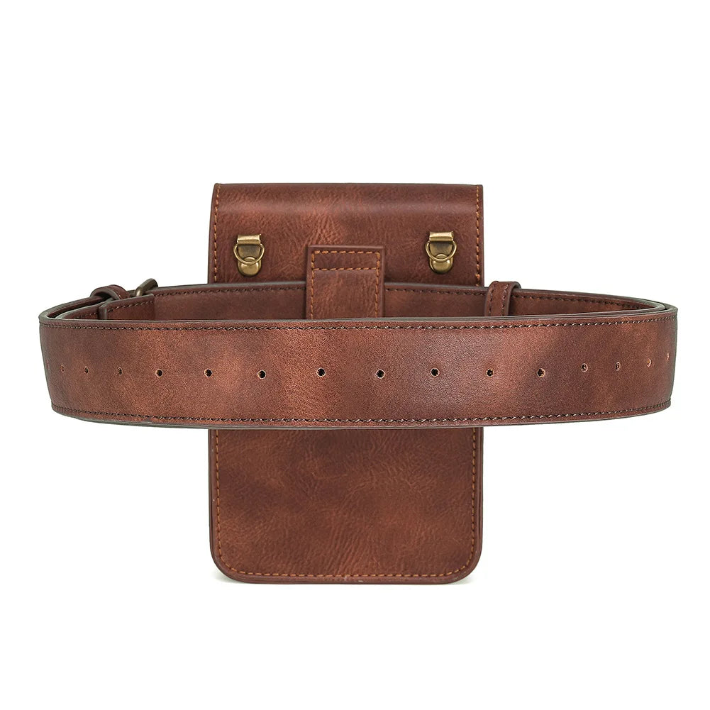 Gothic Steampunk Women Shoulder Bag Motorcycle Belt Fanny Pack