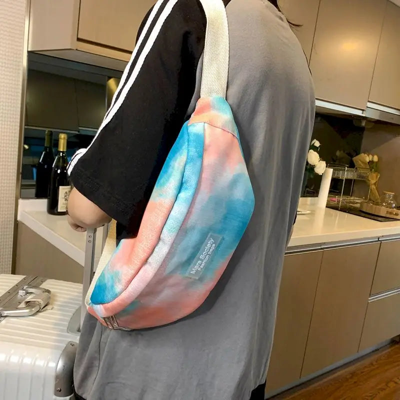 Graffiti Chest Bag for Men and Women Street Shoulder Bag
