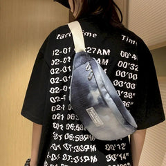Graffiti Chest Bag for Men and Women Street Shoulder Bag