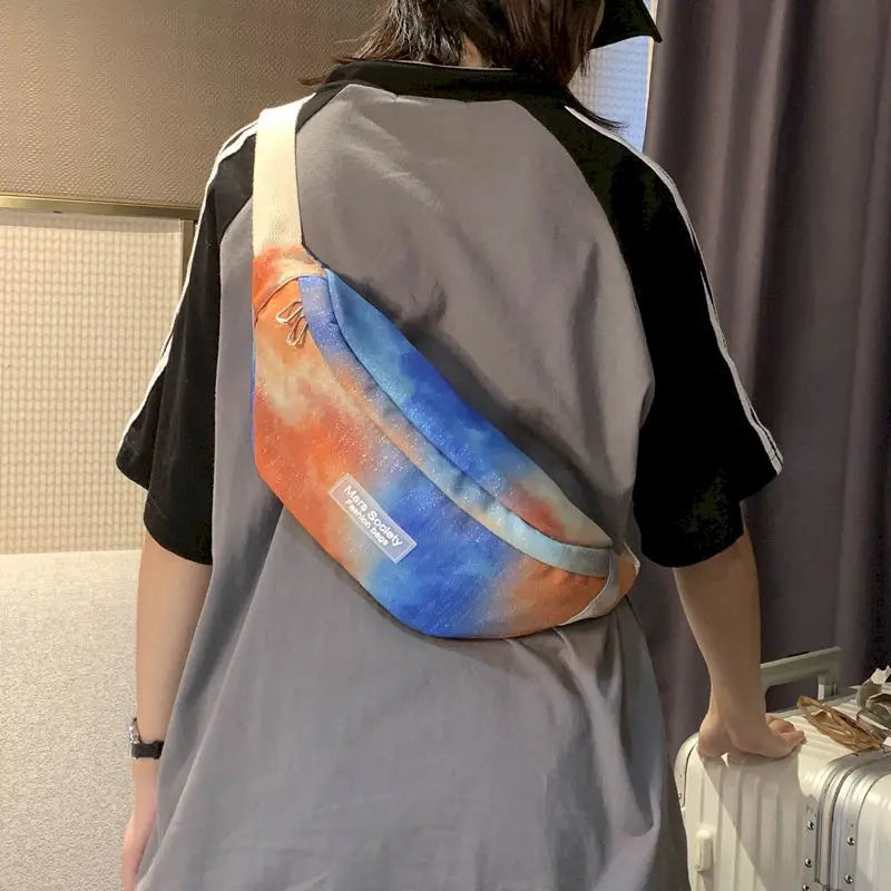 Graffiti Chest Bag for Men and Women Street Shoulder Bag