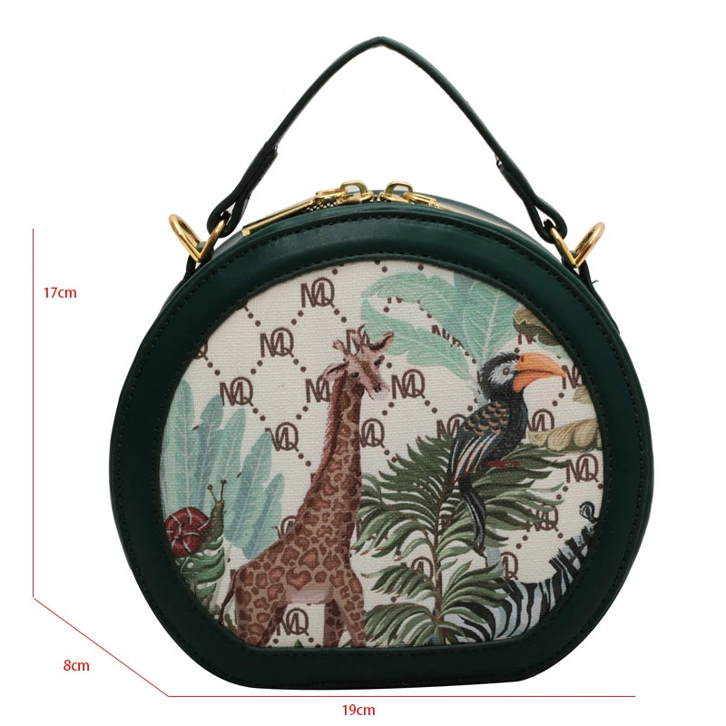 Green Chain Shoulder Bag Retro Tote Female Bag