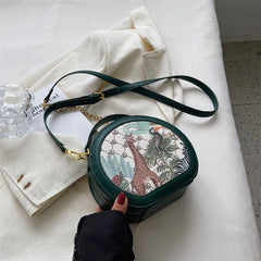 Green Chain Shoulder Bag Retro Tote Female Bag
