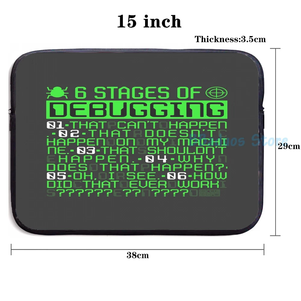 6 Stages of Debugging IT Coding USB Charge Backpack