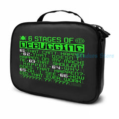 6 Stages of Debugging IT Coding USB Charge Backpack