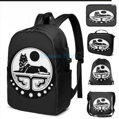 Chechen Republic of Ichkeria Coat of Arms USB Charge Backpack