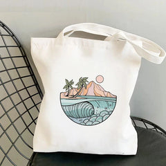 Great Wave shopping bag shopper bolsa handbag eco bolso jute bag bag