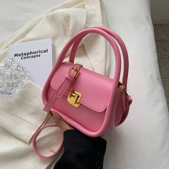Green Female Shoulder Bag Pu Leather Crossbody Small Flap Messenger