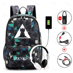 Arknights Backpack Anti-Theft Student Bookbag for School Boys Girls