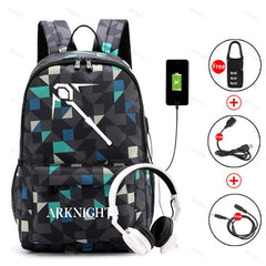 Arknights Backpack Anti-Theft Student Bookbag for School Boys Girls