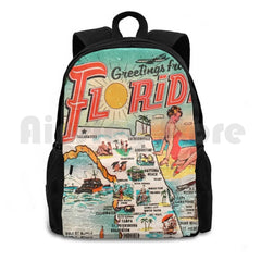 Vintage Florida Outdoor Hiking Backpack Waterproof Camping Travel