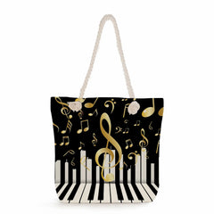Musical Note Print Shoulder Bag for Women