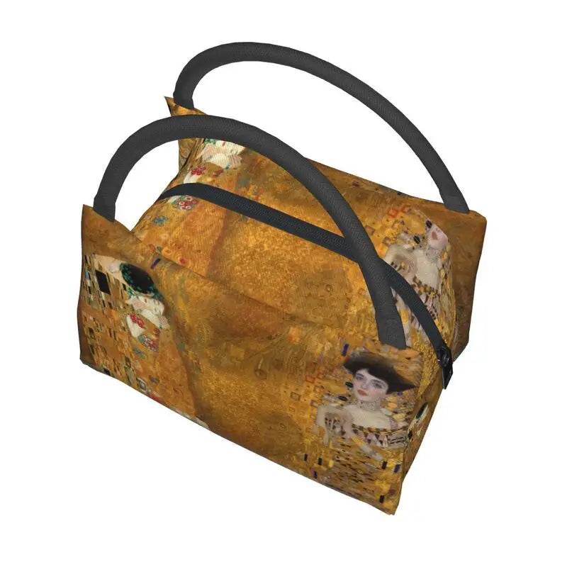 Gustav Klimt Insulated Lunch Bag Leakproof Thermal Tote Beach Camping Travel