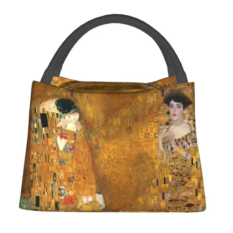 Gustav Klimt Insulated Lunch Bag Leakproof Thermal Tote Beach Camping Travel