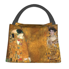 Gustav Klimt Insulated Lunch Bag Leakproof Thermal Tote Beach Camping Travel