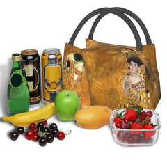Gustav Klimt Insulated Lunch Bag Leakproof Thermal Tote Beach Camping Travel