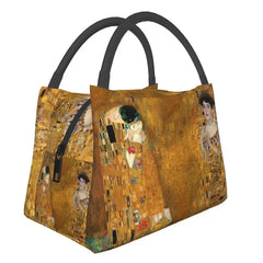 Gustav Klimt Insulated Lunch Bag Leakproof Thermal Tote Beach Camping Travel