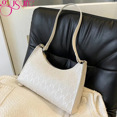 Solid Shoulder Purse Underarm Bag Top-handle Clutch Small Handbag Pouch