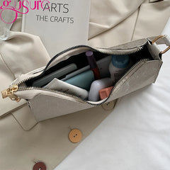 Solid Shoulder Purse Underarm Bag Top-handle Clutch Small Handbag Pouch