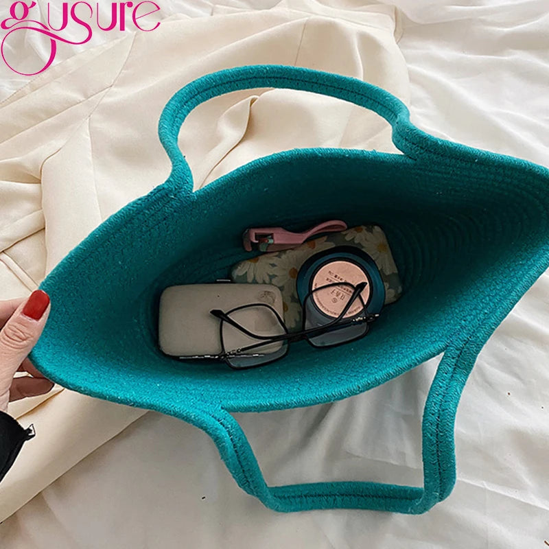Summer Woven Shoulder Bag Children's Basket Straw Beach Bags