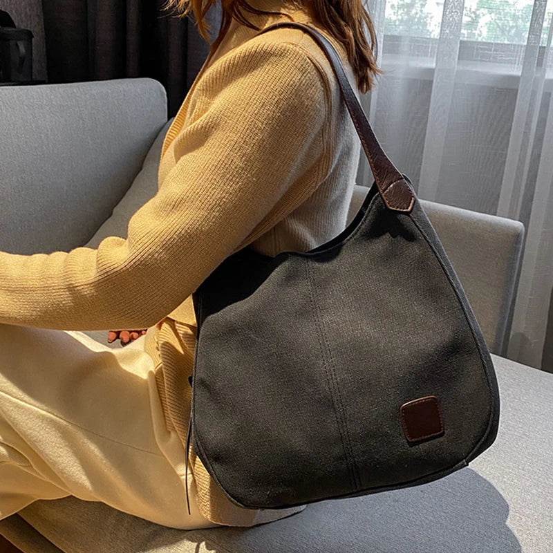 Vintage Canvas Travel Shoulder Totes Bag for Women