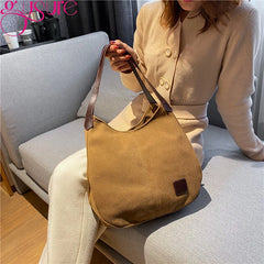 Vintage Canvas Travel Shoulder Totes Bag for Women
