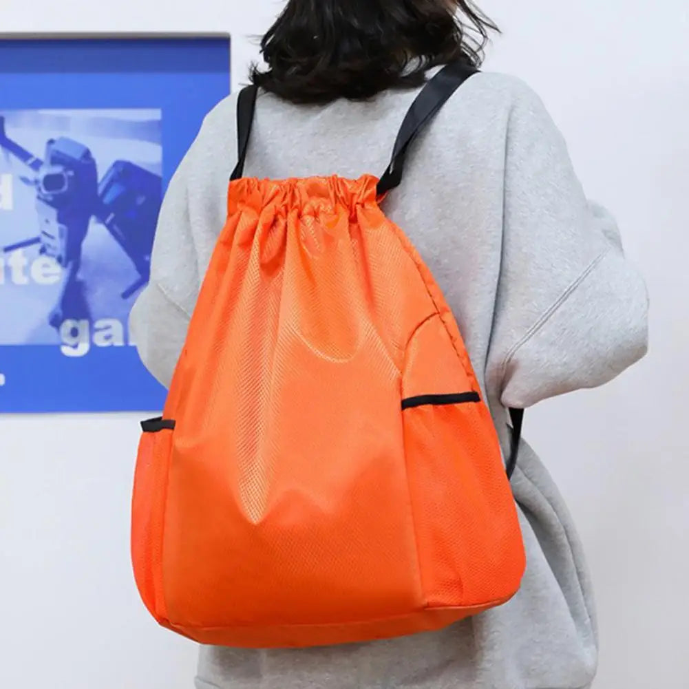 Waterproof Gym Backpack Drawstring Belt Travel Sports Bag