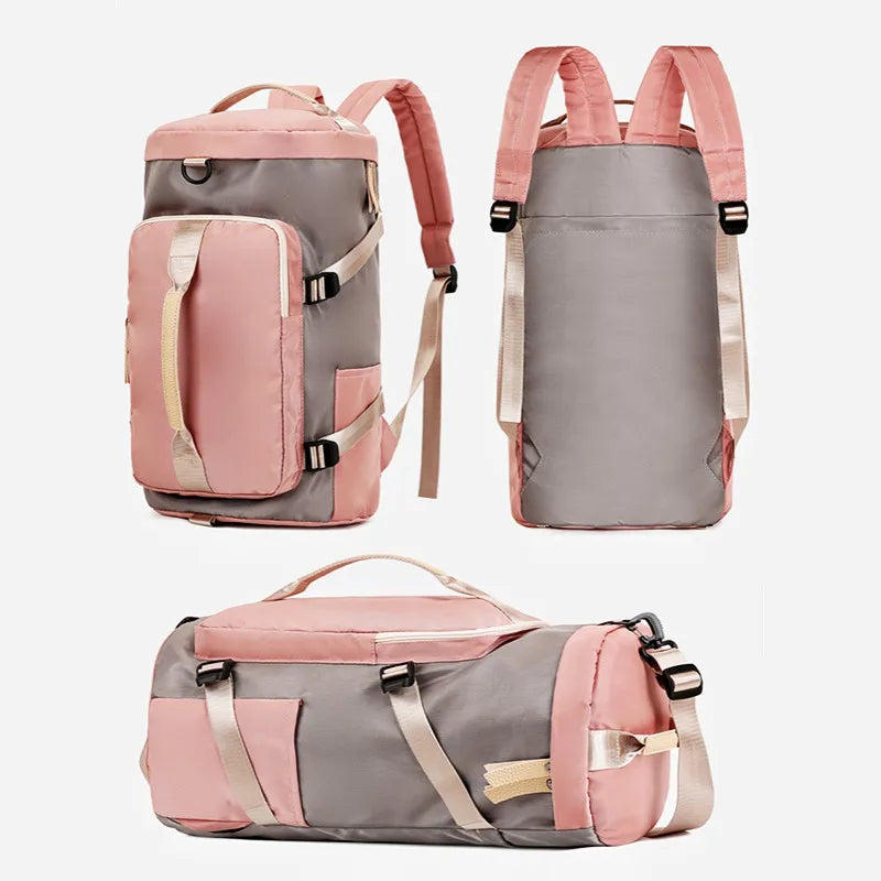 Women's Gym Bag Yoga Travel Luggage Dry Wet Shoulder Handbag Backpack