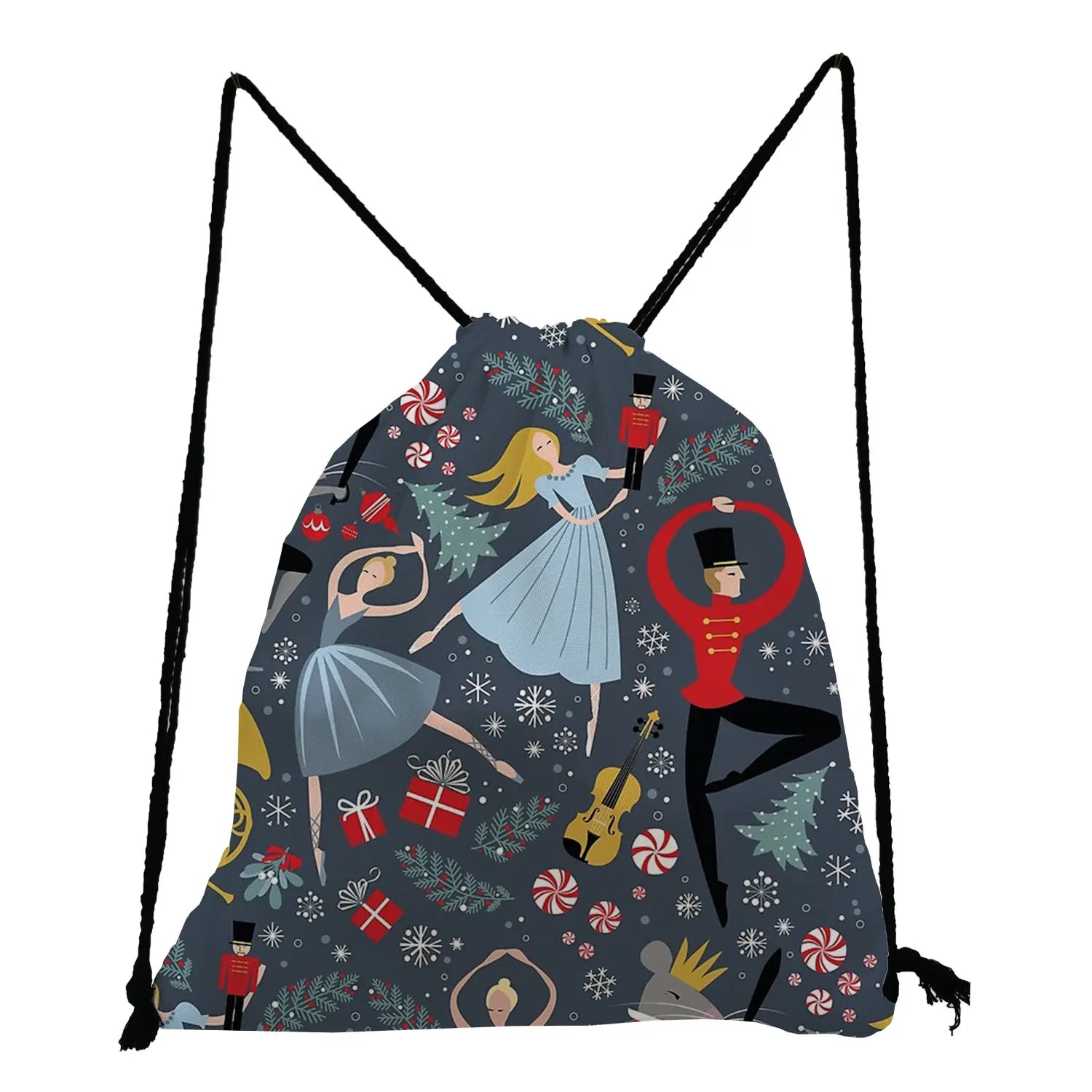 Ballet Art Girl Print Backpack for Students