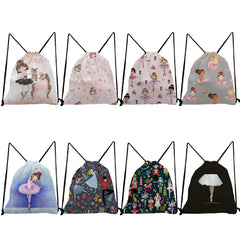 Ballet Art Girl Print Backpack for Students