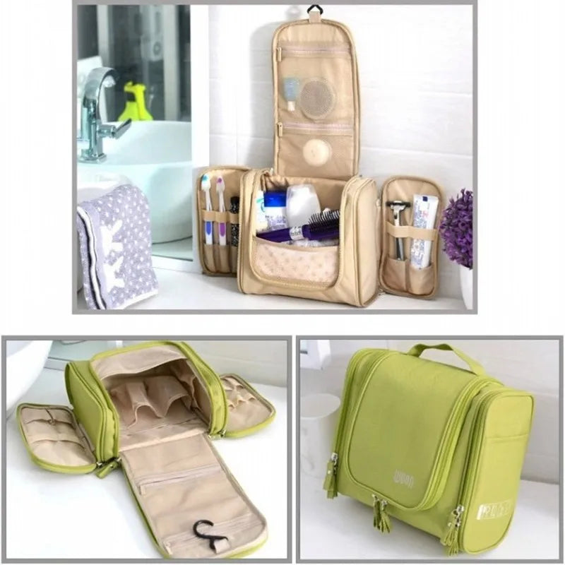 Men Hanging Cosmetic Bag Travel Portable Beautician Make Up Bag Cosmetics Organi