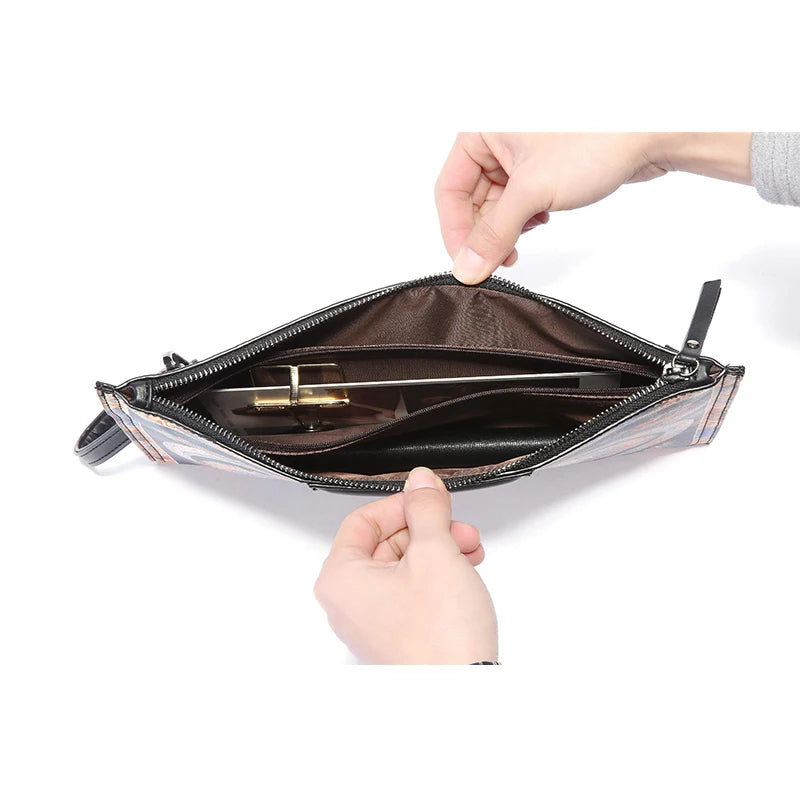 Women's Flower Printed Ipad Bags Shoulder Crossbody Envelope Bag