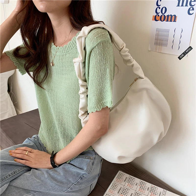 Hobos Bag Women Handbag High Cloud Clutch Purses Female Shoulder Bag
