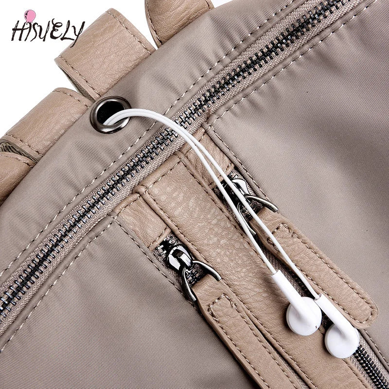 Bohemia Women Shoulder Bag PU Leather Travel Backpack