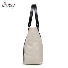 Women's 2-Pc PU Leather Handbag Set: Crossbody Bucket Bag & Shoulder Bag