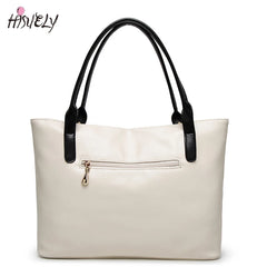 Women's 2-Pc PU Leather Handbag Set: Crossbody Bucket Bag & Shoulder Bag