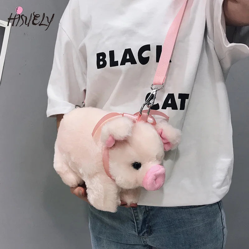 Cartoon Dinosaur Crossbody Bag Plush Toy Girl Shoulder Bag