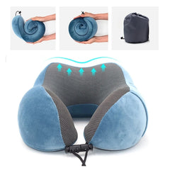 U Shaped Memory Foam Neck Pillows Soft Slow Rebound Space Travel Pillow