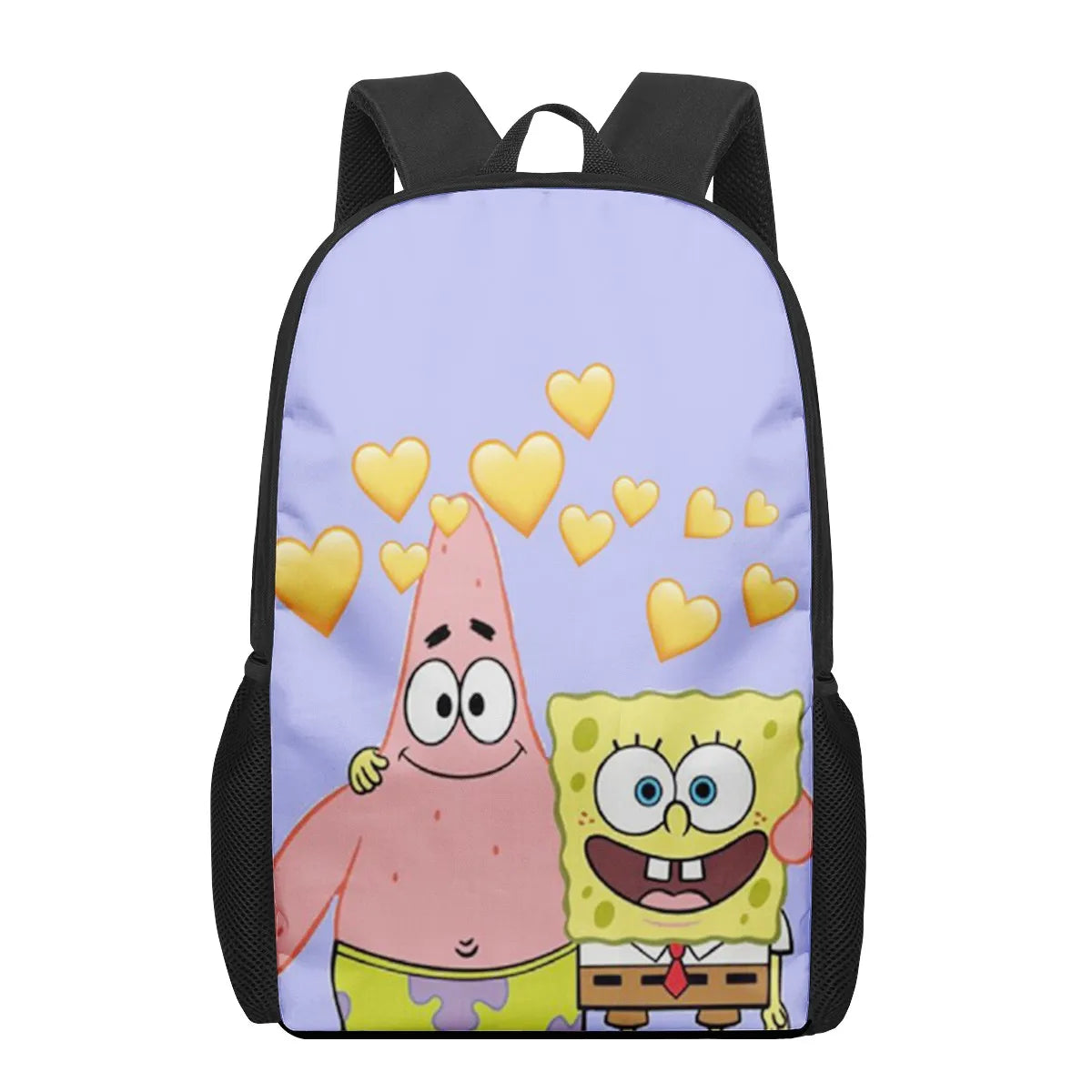 SpongeBobs Cartoon Print Men Backpack Boys School Bags Teen Daily Bagpack